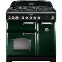 Rangemaster Classic Deluxe CDL90DFFRG/C 90cm Dual Fuel Range Cooker - Racing Green / Chrome - A/A Rated, Green