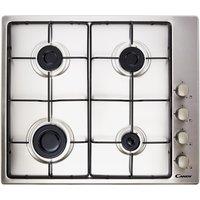 Candy CHW6LX 60cm Gas Hob - Stainless Steel, Stainless Steel