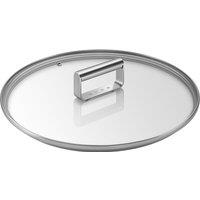 Smeg 50's Style 28 cm Tempered Glass Lid - Stainless Steel / Glass, Stainless Steel