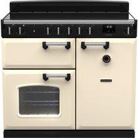 Rangemaster Classic CL100ECPPCR/CM1 100cm Electric Range Cooker with - Pale Cream / Chrome - A Rated, Cream