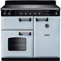 Rangemaster Classic CL100EIPMSB/CM1 100cm Electric Range Cooker with Induction Hob - Misty Blue / Chrome - A/A Rated, Blue