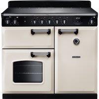 Rangemaster Classic CL100EIPPCR/CM1 100cm Electric Range Cooker with Induction Hob - Cream / Chrome - A/A Rated, Cream