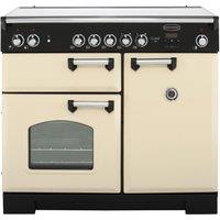 Rangemaster Classic CLA100ECCR/C 100cm Electric Range Cooker with Ceramic Hob - Cream / Chrome - A/A Rated, Cream