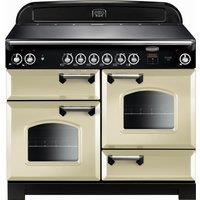 Rangemaster Classic CLA110ECCR/C 110cm Electric Range Cooker with Ceramic Hob - Cream / Chrome - A/A Rated, Cream