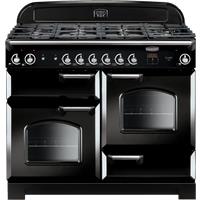 Rangemaster Classic CLA110NGFBL/C 110cm Gas Range Cooker - Black / Chrome - A+/A+ Rated, Black