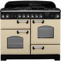 Rangemaster Classic CLA110NGFCR/C 110cm Gas Range Cooker - Cream / Chrome - A+/A+ Rated, Cream
