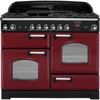 Rangemaster Classic CLA110NGFCY/C 110cm Gas Range Cooker - Cranberry / Chrome - A+/A+ Rated, Red