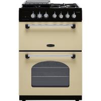 Rangemaster Classic 60 CLA60DFFCR/C 60cm Dual Fuel Cooker - Cream / Chrome - A/A Rated, Cream
