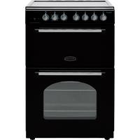 Rangemaster Classic 60 CLA60ECBL/C 60cm Electric Cooker with Ceramic Hob - Black / Chrome - A/A Rated, Black