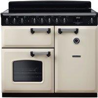 Rangemaster Classic Deluxe CLDL100EIPPCR/CM1 100cm Electric Range Cooker with Induction Hob - Cream / Chrome - A/A Rated, Cream