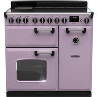 Rangemaster Classic Deluxe CLDL90EIPHTH/CM1 90cm Electric Range Cooker with Induction Hob - Heather / Chrome - A/A Rated, Purple