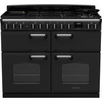 Rangemaster CLDLB110DFPCBL/CM1 110cm Dual Fuel Range Cooker - Charcoal Black / Chrome - A Rated, Black