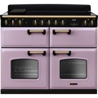 Rangemaster Classic Deluxe BC CLDLB110EIPHTH/AB1 110cm Electric Range Cooker with Induction Hob - Heather / Antique Brass - A/A Rated, Purple
