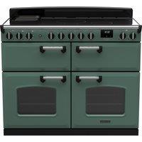 Rangemaster Classic Deluxe BC CLDLB110EIPMGR/CM1 110cm Electric Range Cooker with Induction Hob - Mineral Green / Chrome - A/A Rated, Green