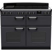 Rangemaster Classic Deluxe BC CLDLB110EIPSLT/CM1 110cm Electric Range Cooker with Induction Hob - Slate / Chrome - A/A Rated, Grey