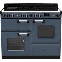 Rangemaster Classic Deluxe OC CLDLO110EIPSTB/CM1 110cm Electric Range Cooker with Induction Hob - Stone Blue / Chrome - A/A Rated, Blue