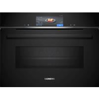 Siemens IQ-700 CM778GNB1B Built In Compact Electric Single Oven with Microwave Function with Pyrolytic Cleaning - Black, Black