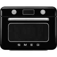 Smeg 50's Style COF01BLUK Multifunction Mini Oven with Steam & Air Fry - Black / Stainless Steel, Black