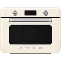 Smeg 50's Style COF01CRUK Multifunction Mini Oven with Steam & Air Fry - Cream, Cream