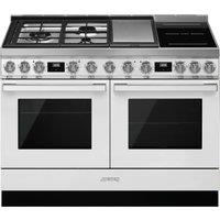 Smeg Portofino CPF120IGMPWH 120cm Dual Fuel Range Cooker - White - A+/A Rated, White