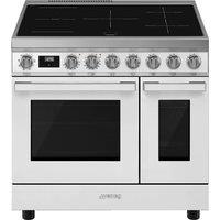 Smeg Portofino CPF92IMWH 90cm Electric Range Cooker with Induction Hob - White - A/A Rated, White