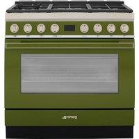 Smeg Portofino CPF9GPOG 90cm Dual Fuel Range Cooker - Olive Green - A+ Rated, Green