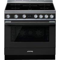 Smeg Portofino CPF9iPAN 90cm wide Electric Range Cooker with Induction Hob and Pyrolytic Cleaning - Anthracite - A+ Rated, Grey