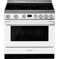 Smeg Portofino CPF9iPWH 90cm wide Electric Range Cooker with Induction Hob and Pyrolytic Cleaning - White - A+ Rated, White