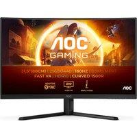 AOC G4 31.5" Quad HD 180Hz Curved Gaming Monitor - Black, Black