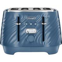 De'Longhi Ballerina Seta CTDS4003.BL 4 Slice Toaster - Blue, Blue