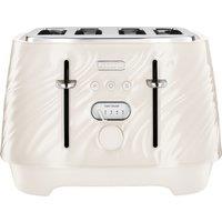 De'Longhi Ballerina Seta CTDS4003.CR 4 Slice Toaster - Cream, Cream