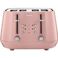 De'Longhi Eclettica CTY4003.PK 4 Slice Toaster - Pink, Pink