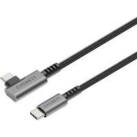 Cygnett Unite Right Angle Braided USB C - USB-C 3.1 1m - Black, Black