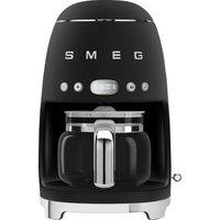 Smeg 50's Retro DCF02BLMUK Filter Coffee Machine with Timer - Matte Black, Black