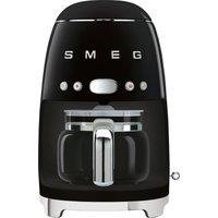 Smeg 50's Retro DCF02BLUK Filter Coffee Machine with Timer - Black, Black