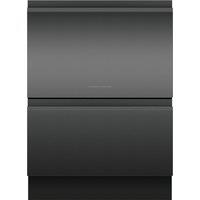 Fisher & Paykel Series 9 Double DishDrawer DD60D4HNB9 Wifi Connected Fully Integrated Standard Dishwasher - Black Control Panel - E Rated, Black