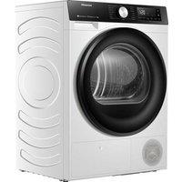 Hisense 3S Series DH3S802BW3 Wifi Connected 8Kg Heat Pump Tumble Dryer - White - A+++ Rated, White
