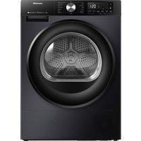 Hisense 3S Series DH3S902BBCC Wifi Connected 9Kg Heat Pump Tumble Dryer - Black - A++ Rated, Black