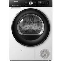 Hisense 3S Series DH3S902BW3 Wifi Connected 9Kg Heat Pump Tumble Dryer - White - A+++ Rated, White