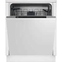 Beko DIN16430 Fully Integrated Standard Dishwasher - Silver / Black Control Panel with Fixed Door Fixing Kit - D Rated, Black