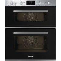 Smeg Cucina DUSF400B Built Under Electric Double Oven - Black - A/B Rated, Black