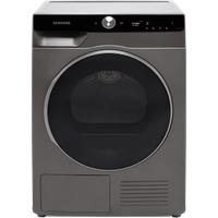 Samsung Series 9 AI Energy OptimalDry DV90T8240SX Wifi Connected 9Kg Heat Pump Tumble Dryer - Graphite - A+++ Rated, Silver