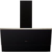 AEG DVB5860B 90cm Angled Chimney Cooker Hood - Black, Black