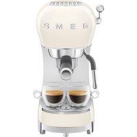 Smeg 50's Retro Espresso Coffee Machine - Cream - ECF02CRUK, Cream