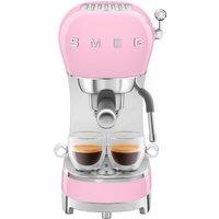 Smeg 50's Style Espresso Coffee Machine - Pink - ECF02PKUK, Pink