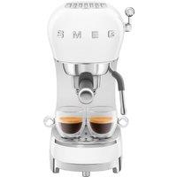 Smeg 50's Retro Espresso Coffee Machine - White - ECF02WHUK, White