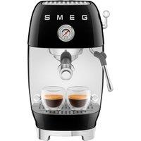 Smeg 50's Style Cold Brew Espresso Coffee Machine - Black - ECF03BLUK, Black