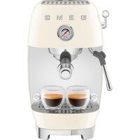 Smeg 50's Style Cold Brew Espresso Coffee Machine - Cream - ECF03CRUK, Cream