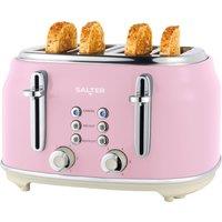 Salter Retro EK5739PNK 4 Slice Toaster - Pink, Pink