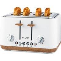 Salter Toronto EK5823WHT 4 Slice Toaster - White, White